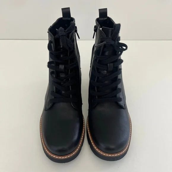 Black Ankle Booties Low Heel Side Zip Comfort Boots Size 7 Naturalizer Cabaret - Picture 6 of 13